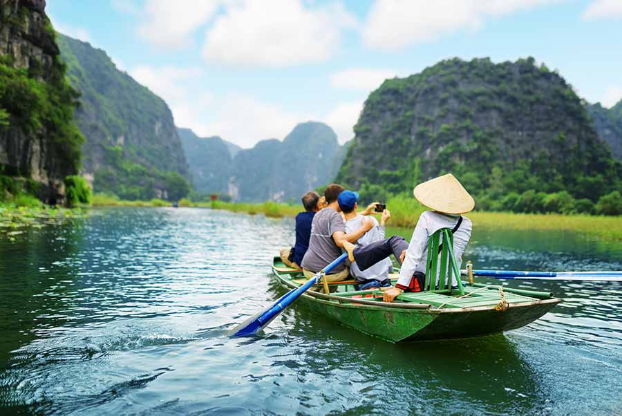 A boat tour in vietnam nature