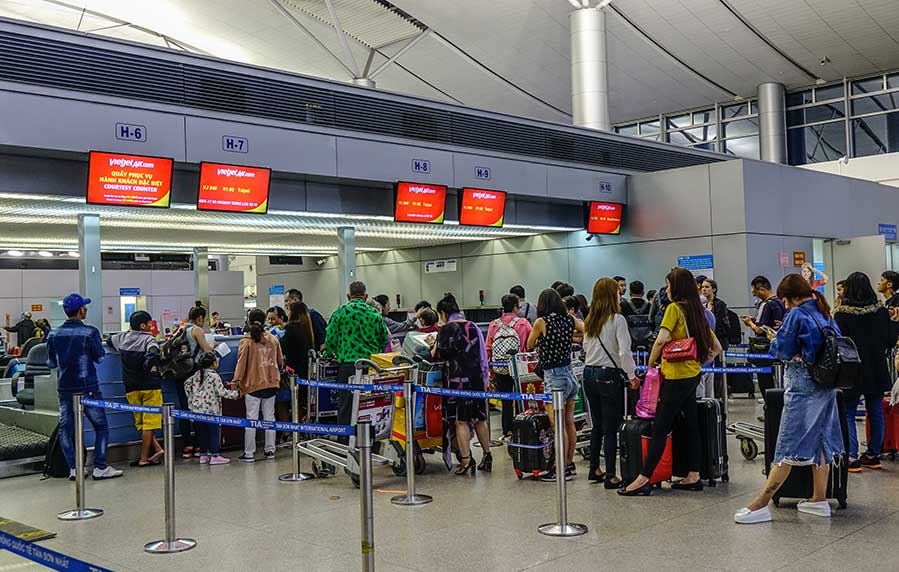 Check-in counters of Tan Son Nhat airport